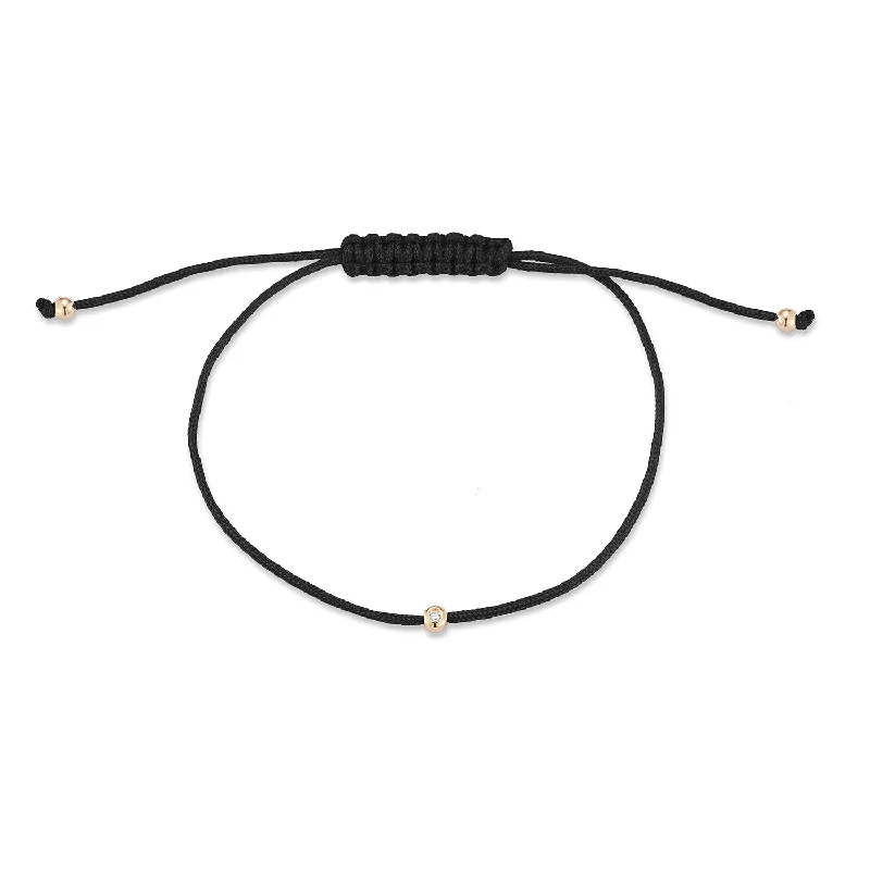 The Perfect Accessory For Less – Jewelry Sale Live 14kt Diamond Dot on Black Nylon Bracelet - Women The Perfect Accessory For Less – Jewelry Sale Live 14kt Diamond Dot on Black Nylon Bracelet - Women