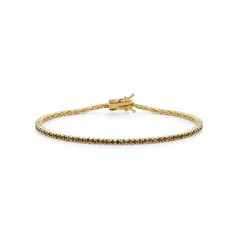 Shop Jewelry That Shines Without The High Price 14kt Gold Black Diamond Tennis Bracelet Shop Jewelry That Shines Without The High Price 14kt Gold Black Diamond Tennis Bracelet