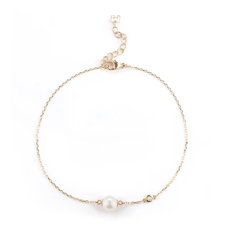 Elegant Designs, Unbeatable Discounts – Shop Jewelry Now 14kt Gold Pearl and Diamond Dot Bracelet Elegant Designs, Unbeatable Discounts – Shop Jewelry Now 14kt Gold Pearl and Diamond Dot Bracelet