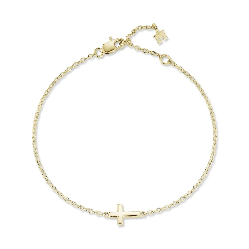 Dazzle In Elegance With Our Biggest Jewelry Sale 14kt Mini Cross Bracelet