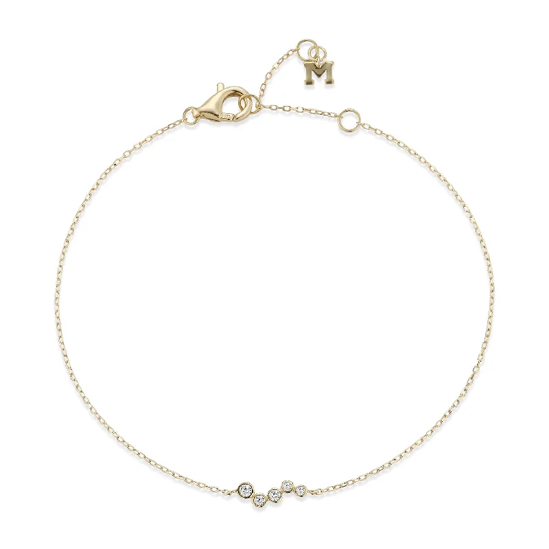 Timeless Elegance, Temporary Discounts – Act Fast 14kt Mini Diamond Bezel Wave Bracelet Timeless Elegance, Temporary Discounts – Act Fast 14kt Mini Diamond Bezel Wave Bracelet