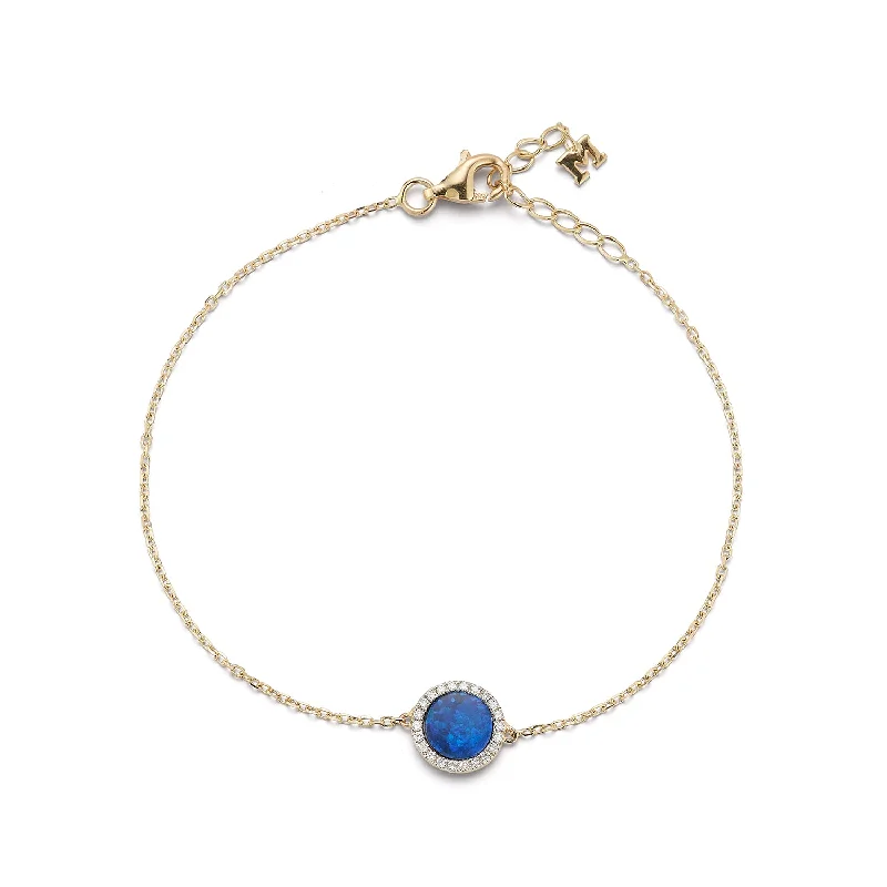 Upgrade Your Jewelry Collection For Less 14kt Opal and Diamond Bracelet