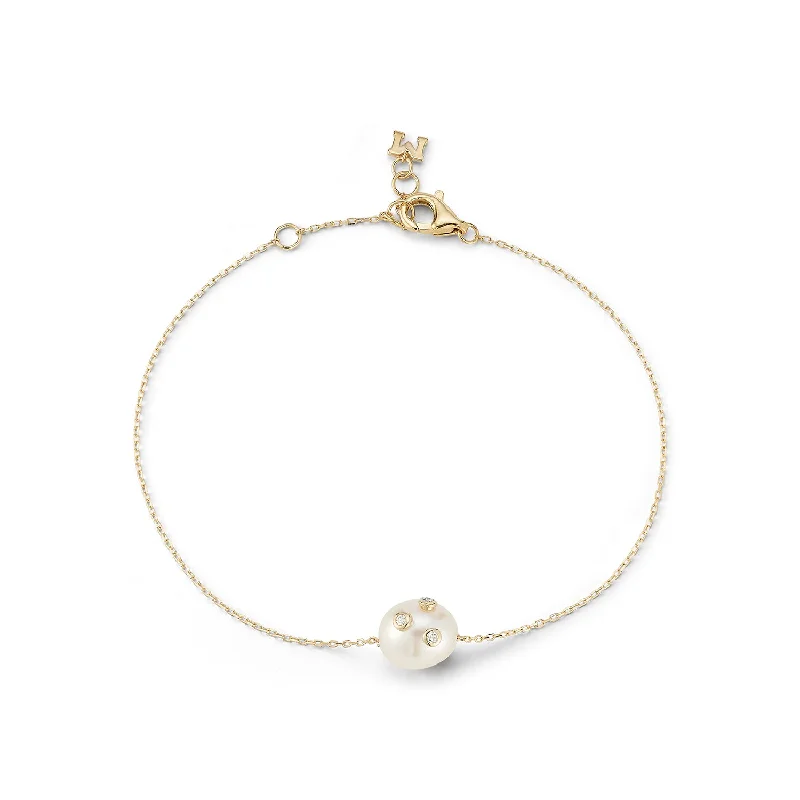 Best Jewelry Sale – Shop Exclusive Designs Now 14kt Scattered Diamond Bezel Baroque Pearl Bracelet Best Jewelry Sale – Shop Exclusive Designs Now 14kt Scattered Diamond Bezel Baroque Pearl Bracelet