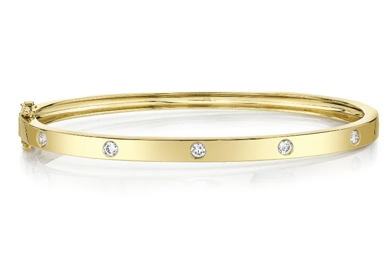 Unbeatable Offers On Luxury And Everyday Jewelry Shy Creation Five Round Diamond Burnish Stacking Bangle Bracelet Unbeatable Offers On Luxury And Everyday Jewelry Shy Creation Five Round Diamond Burnish Stacking Bangle Bracelet