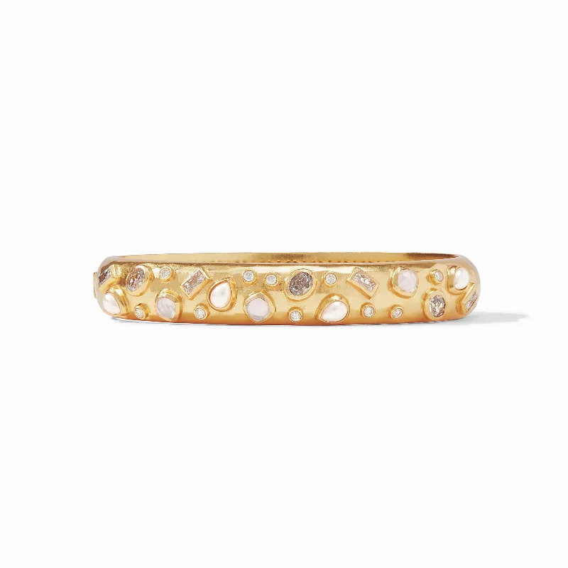 Waterproof Stainless Steel Jewelry For Lasting Beauty Antonia Mosaic Hinge Bangle