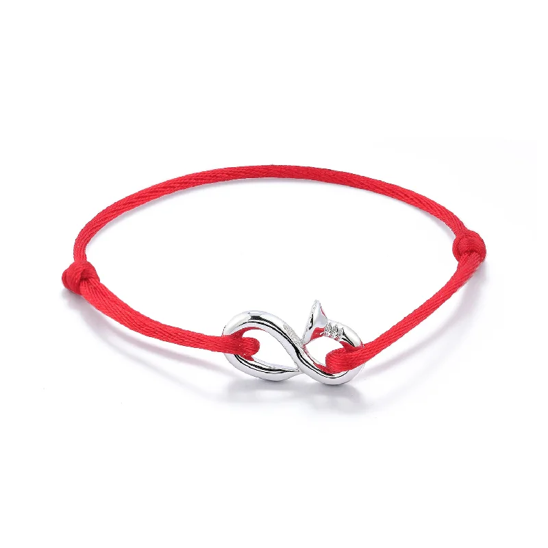Flash Sale On Elegant Jewelry – Don't Miss Out Bent Nail on Red Nylon Cord Bracelet