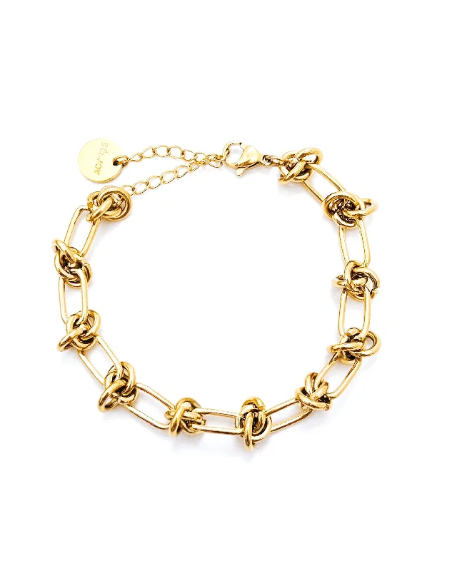 Elegant Rose Gold Jewelry For A Stylish Touch Buster Gold Chain Knot Bracelet