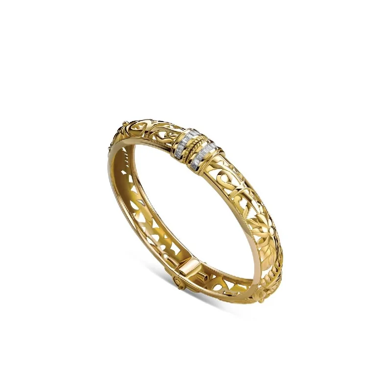 Delicate Crystal Jewelry For Sophisticated Charm Calligraphy Floral Bangle