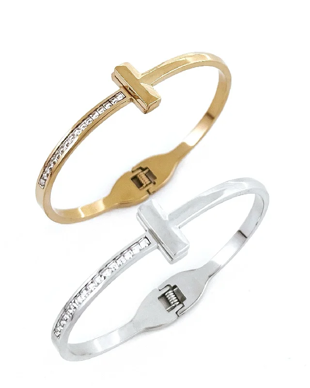 Bold And Beautiful Jewelry Now At Irresistible Prices Clyde Cross Bangle Bracelet || Choose Color