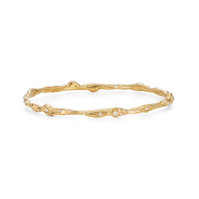 Premium Diamond Jewelry At Once-In-A-Lifetime Discounts Crested Diamond Craggy Bangle
