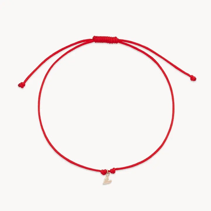 Flash Sale On Stunning Jewelry – Don't Miss Out The deep love contemplation cord bracelet - 10k yellow gold, red cord