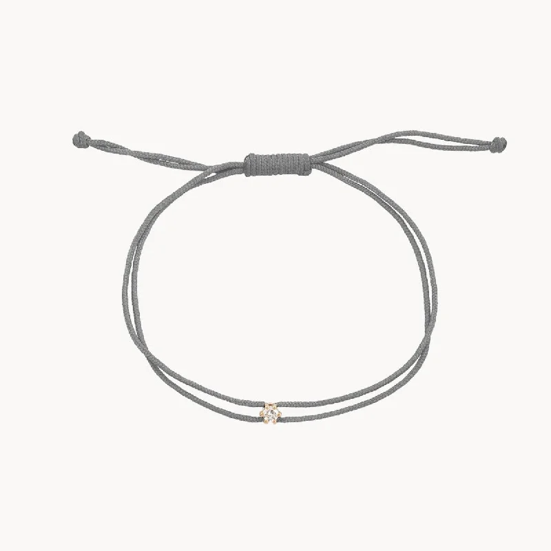 Beautiful Jewelry, Breathtaking Discounts – Hurry In the nova diamond grey cord bracelet - 10k yellow gold, diamond, grey nylon Beautiful Jewelry, Breathtaking Discounts – Hurry In the nova diamond grey cord bracelet - 10k yellow gold, diamond, grey nylon