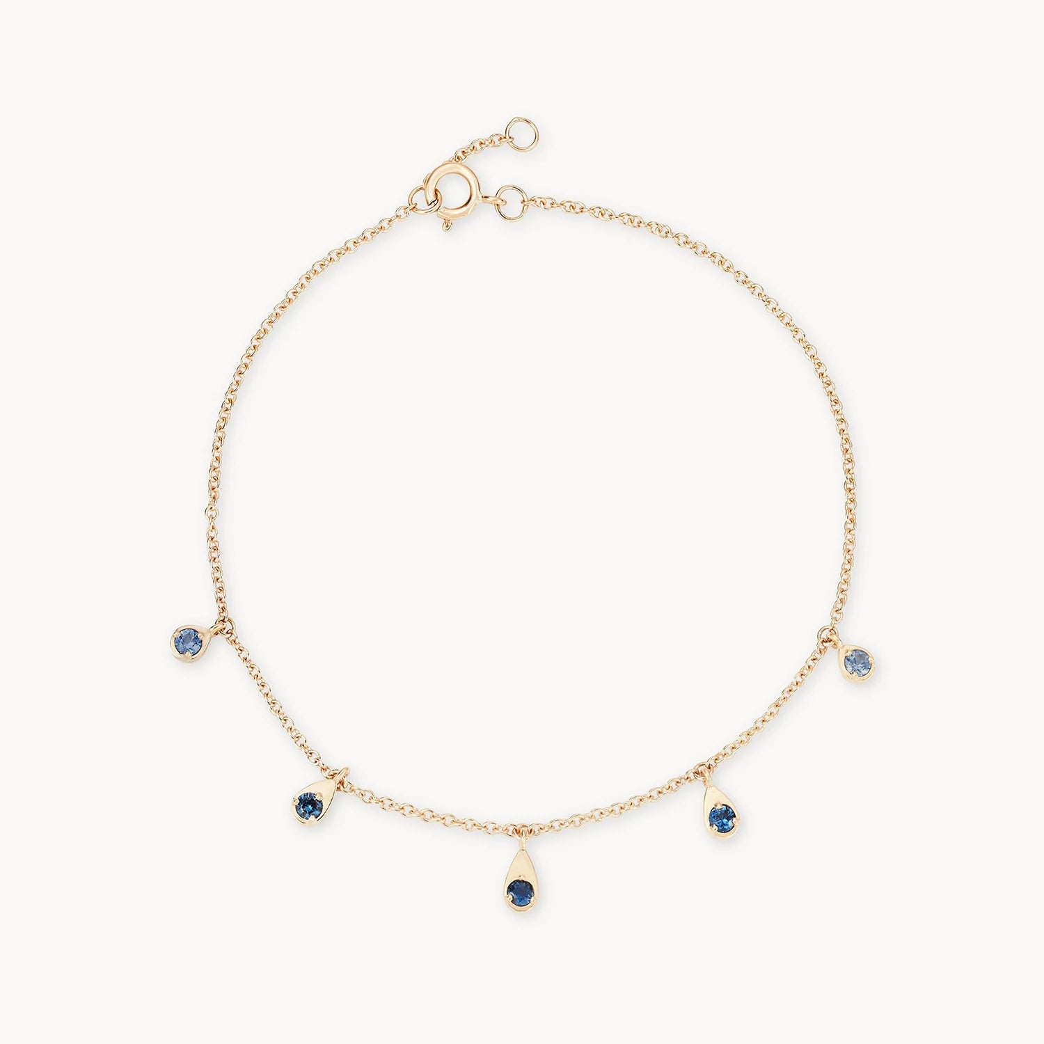 Exclusive Jewelry Offers – Sparkle For Less Endless ocean blue sapphire bracelet - 14k yellow gold, blue sapphire