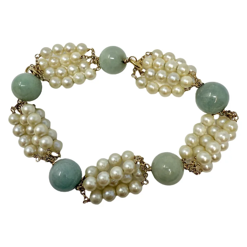 Shop Dazzling Jewelry At The Best Prices Jade and Pearl Bracelet