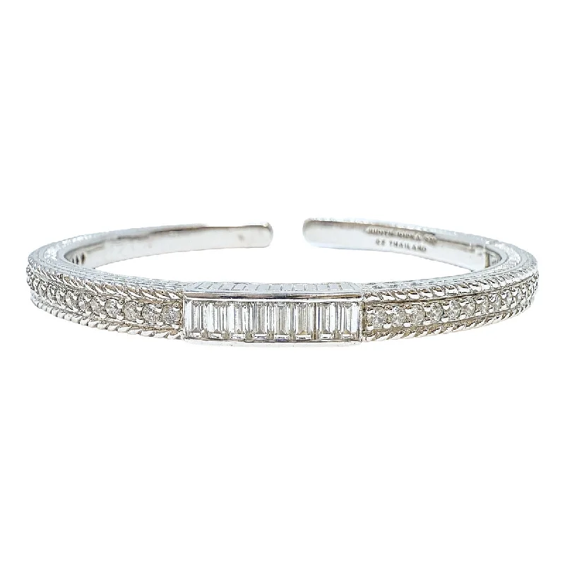 Premium Jewelry At Promotional Prices – Shine Today Judith Ripka Sterling Silver Cuff Bracelet with CZ Premium Jewelry At Promotional Prices – Shine Today Judith Ripka Sterling Silver Cuff Bracelet with CZ