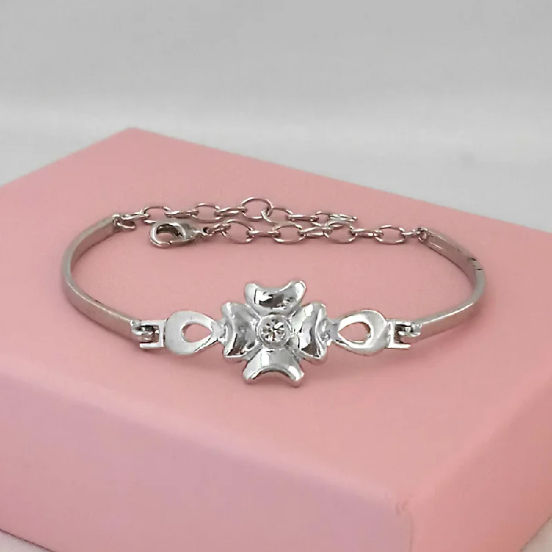Timeless Elegance At Unbelievable Discounts Kriaa Silver Plated Austrian Stone Bracelet - 1400552A Timeless Elegance At Unbelievable Discounts Kriaa Silver Plated Austrian Stone Bracelet - 1400552A