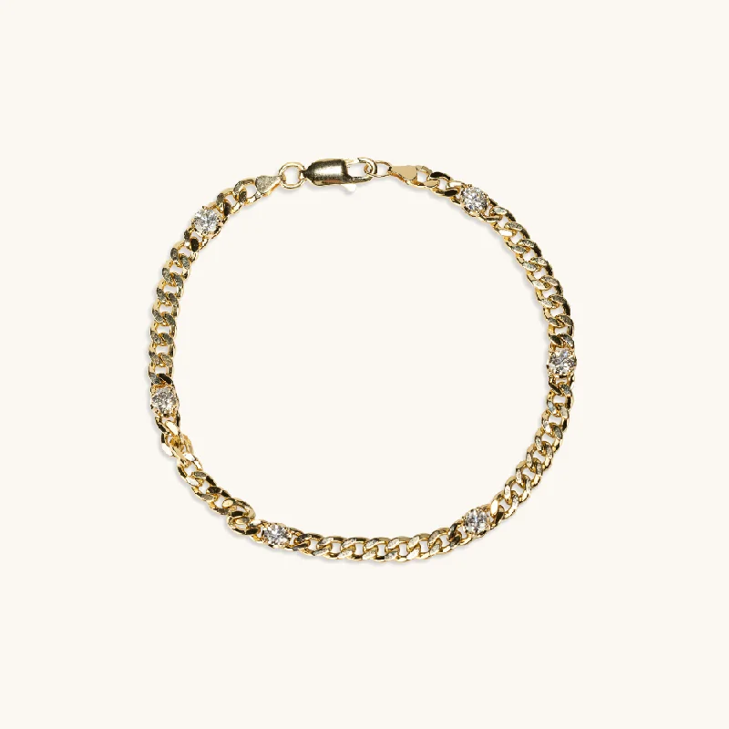 Limited-Stock Jewelry Sale – Once It's Gone, It's Gone Lab Diamond Curb Chain Bracelet
