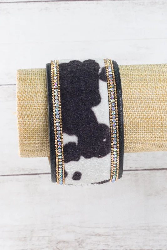 Exclusive Jewelry Markdowns – Limited-Time Offer Let's Dance, Cowboy Black Cowhide Crystal Cuff Bracelet Exclusive Jewelry Markdowns – Limited-Time Offer Let's Dance, Cowboy Black Cowhide Crystal Cuff Bracelet