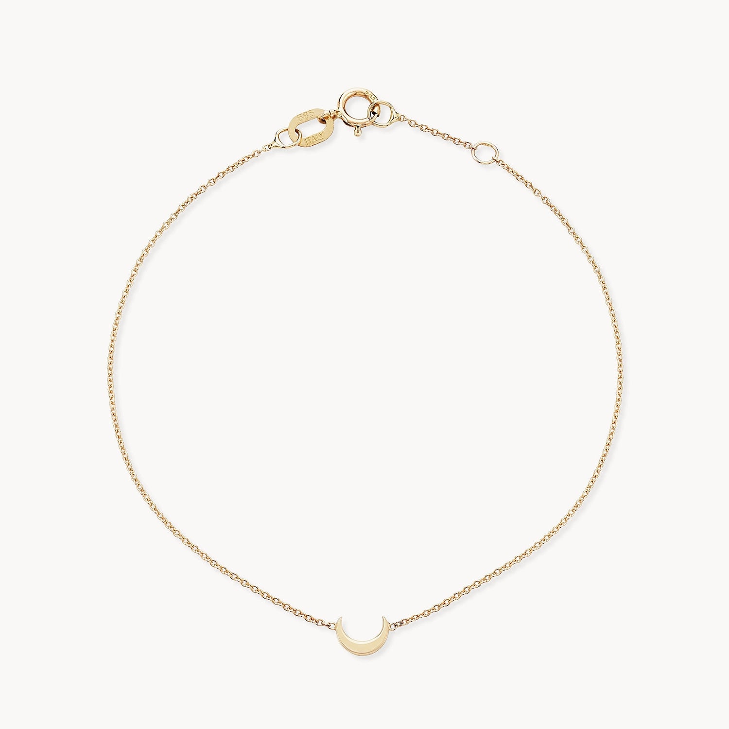 Premium Jewelry At Special Low Prices For A Limited Time Everyday little crescent moon bracelet - 14k yellow gold