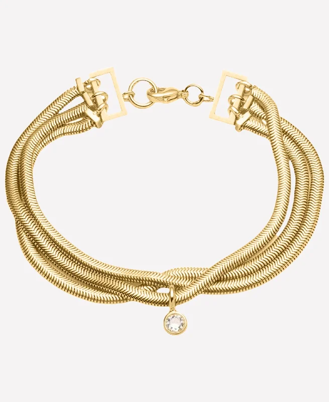 Exclusive Jewelry Offers – Shine For Less Lucile Golden Snake Bracelet
