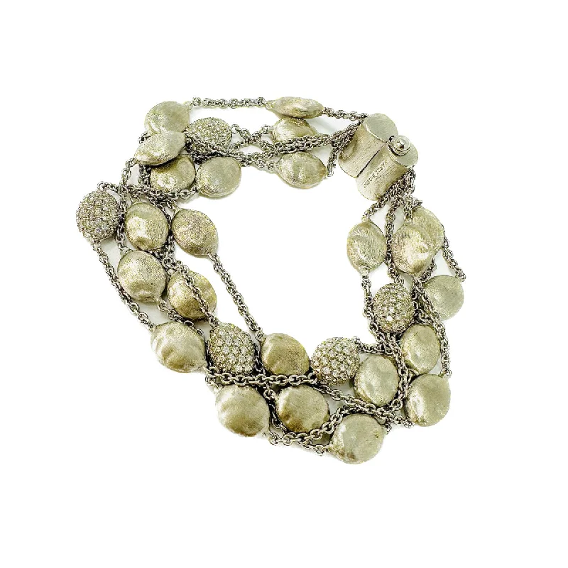 Luxury Jewelry At Unbeatable Discounts Marco Bicego 18K White Gold 5 Strand Siviglia Bracelet with 2.33ct Diamonds Luxury Jewelry At Unbeatable Discounts Marco Bicego 18K White Gold 5 Strand Siviglia Bracelet with 2.33ct Diamonds