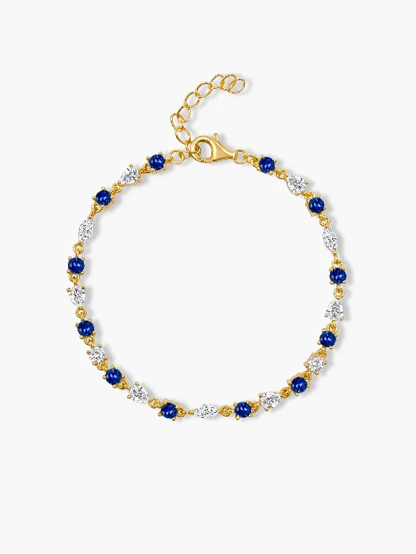 Premium Diamond Jewelry At Once-In-A-Lifetime Discounts Mixed Gemstone Bracelet - Blue