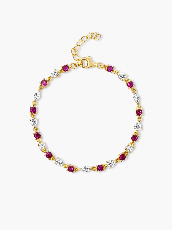 Must-Have Jewelry At Unbelievable Discounts Mixed Gemstone Bracelet - Pink