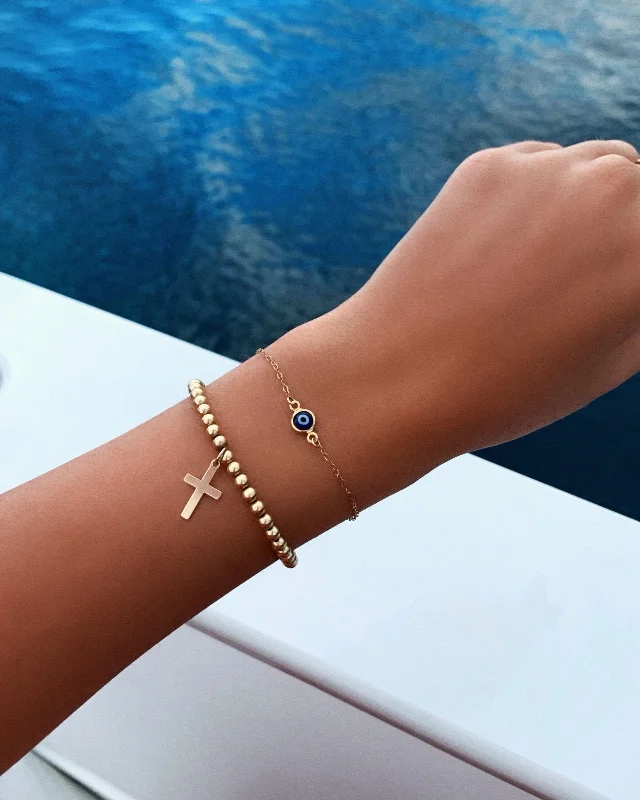 Get Your Favorite Jewelry At The Best Price Navy Divine Eye Bracelet  - 14k Yellow Gold Fill