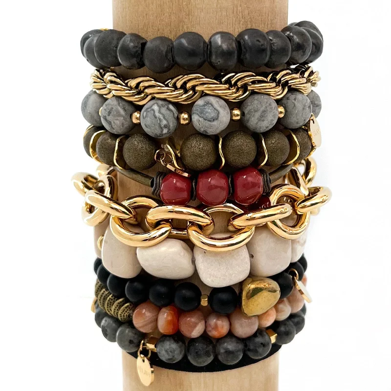 Fashion-Forward Jewelry At Incredible Prices Dark Neutrals Bracelet Collection