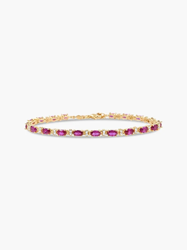 Jewelry Deals That Sparkle – Shop Today Oval Tennis Bracelet - Ruby