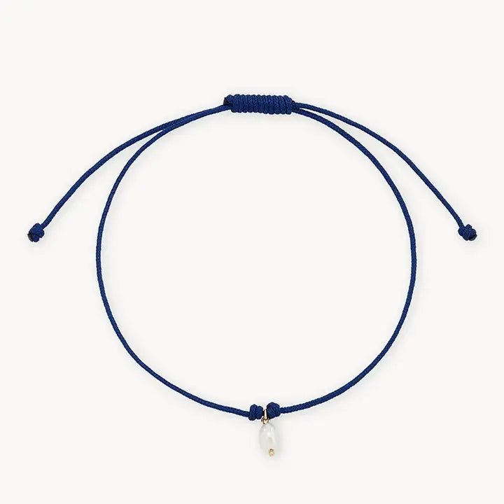 Grab Your Favorite Jewelry At The Lowest Prices the oyster contemplation cord bracelet - 10k yellow gold and pearl, blue cord