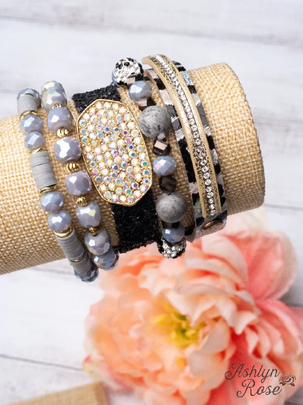 Must-Have Jewelry Pieces At Reduced Prices PLAY A LITTLE COUNTRY MUSIC GREY LEOPARD MIXED BEADS BRACELET SET Must-Have Jewelry Pieces At Reduced Prices PLAY A LITTLE COUNTRY MUSIC GREY LEOPARD MIXED BEADS BRACELET SET