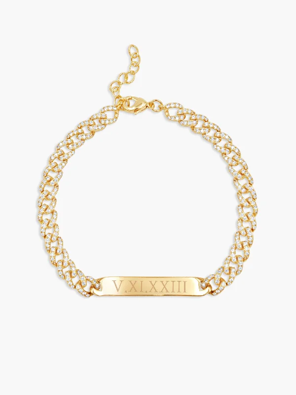Premium Jewelry Now Available At Special Discounts Sparkle Cuban Link Bracelet with Bar
