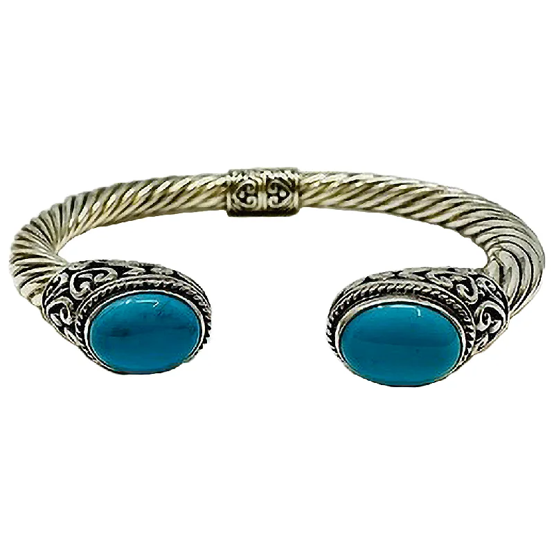 Bestselling Jewelry At Special Promotional Rates Sterling Silver Classic Cable Cuff Bracelet with Turquoise Inlay Bestselling Jewelry At Special Promotional Rates Sterling Silver Classic Cable Cuff Bracelet with Turquoise Inlay