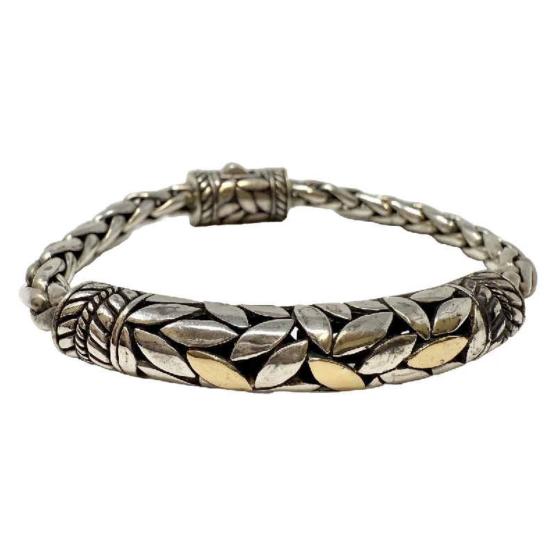 Affordable Luxury Jewelry For Every Occasion Sterling Silver Wheat Bracelet with 18K Gold Accent Affordable Luxury Jewelry For Every Occasion Sterling Silver Wheat Bracelet with 18K Gold Accent