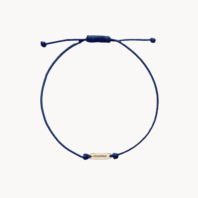 Grab Your Dream Jewelry At The Lowest Prices the mother contemplation blue cord bracelet - 10k yellow gold, blue cord