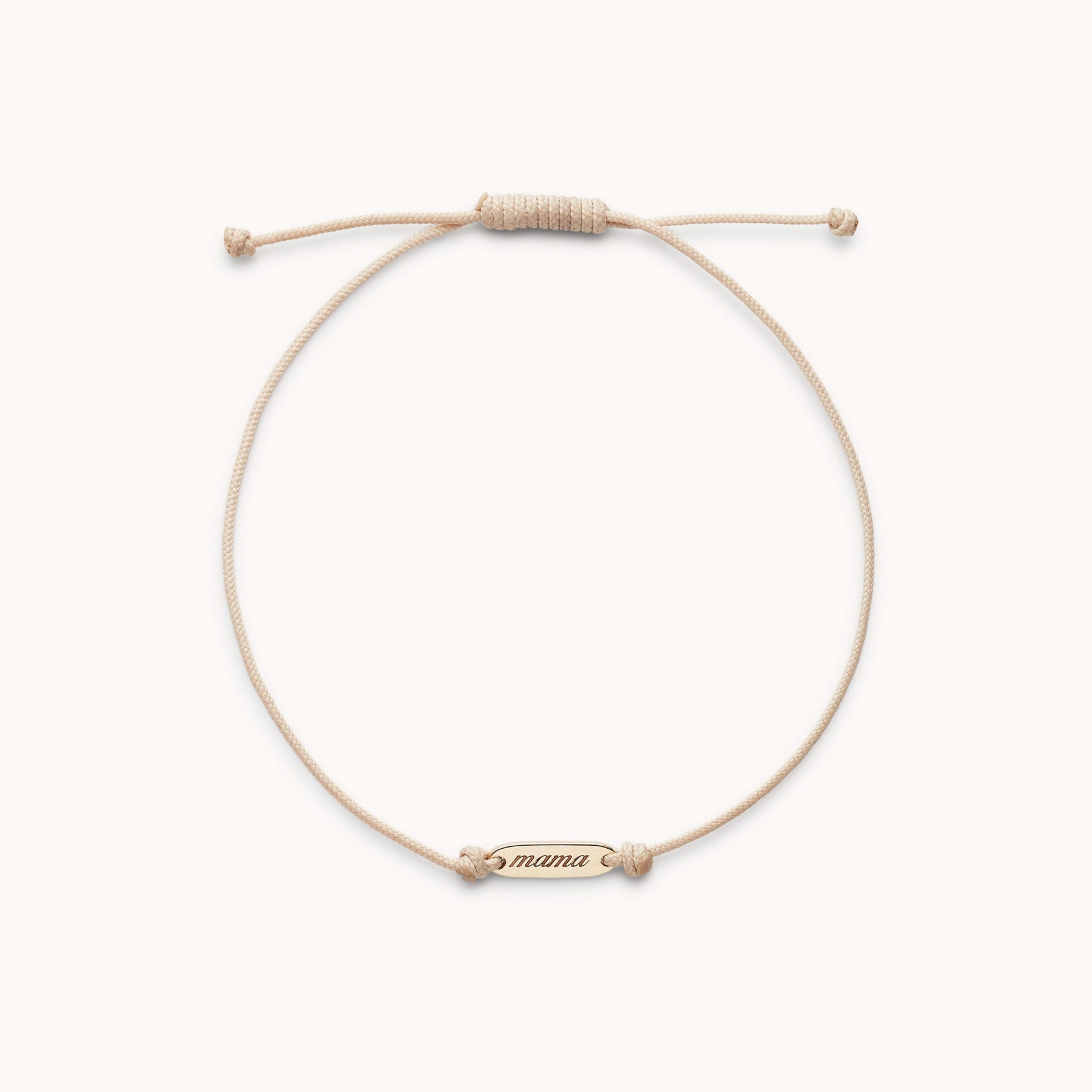 Exclusive Jewelry Sale – Sparkle For Less the mother contemplation cord bracelet - 10k yellow gold, cream cord