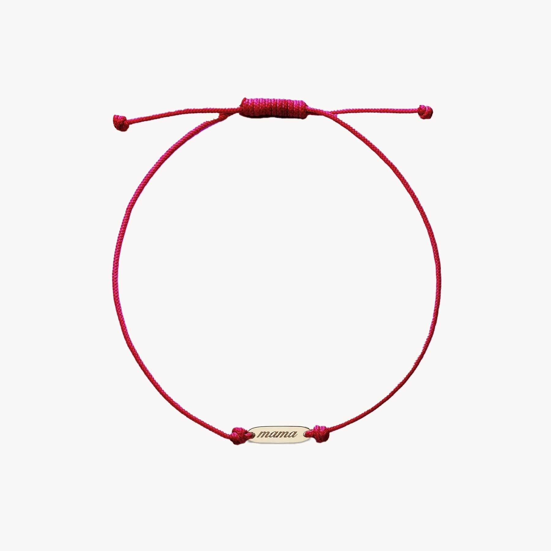 Special Deals On Handcrafted And Designer Jewelry the mother contemplation pink cord bracelet - 10k yellow gold, pink cord