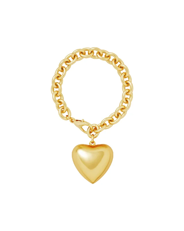 Must-Have Jewelry At Unbelievable Discounts The Puffy Heart Bracelet in Gold