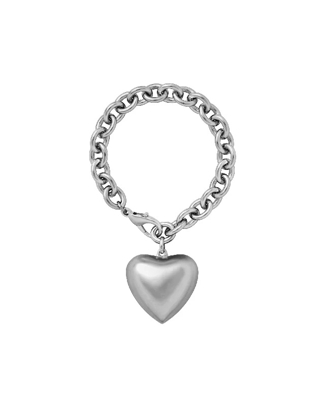 Stunning Jewelry Pieces At The Lowest Prices Ever The Puffy Heart Bracelet in Silver