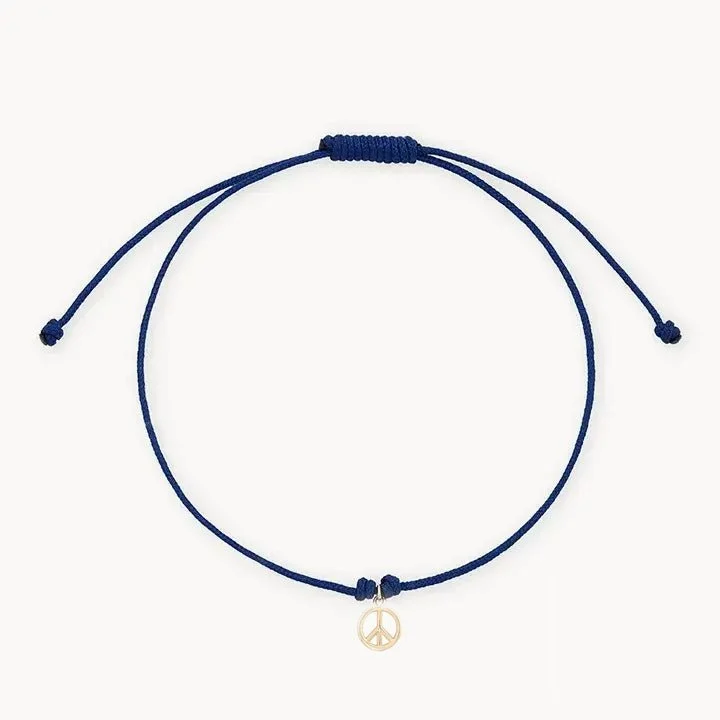 Seasonal Jewelry Deals – Elevate Your Style the tie dye moonchild contemplation cord bracelet - 10k yellow gold, blue cord