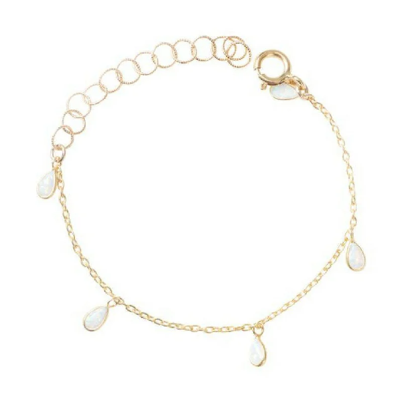 Jewelry Clearance Event – Last Chance For Stunning Deals White Opal Petal Bracelet
