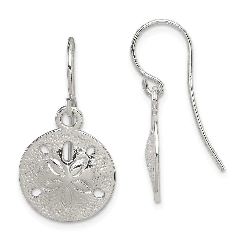 Bestselling Jewelry At Special Promotional Rates 13mm Polished Sand Dollar Dangle Earrings in Sterling Silver Bestselling Jewelry At Special Promotional Rates 13mm Polished Sand Dollar Dangle Earrings in Sterling Silver