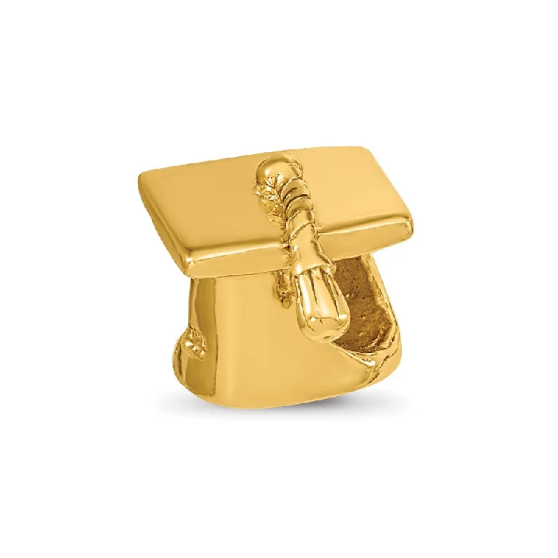Your Dream Jewelry At Dream Prices – Shop Now 14k Gold Plated Sterling Silver Graduation Cap Bead Charm