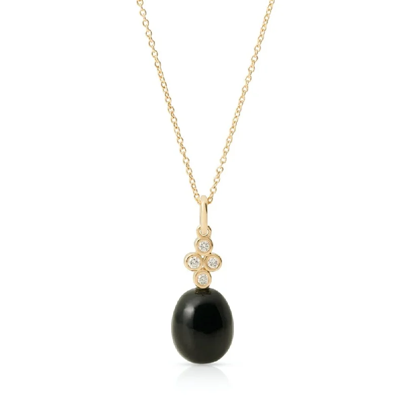 Shop Handcrafted Jewelry At Special Promotional Rates Black Jade & Diamond Pendant Necklace Shop Handcrafted Jewelry At Special Promotional Rates Black Jade & Diamond Pendant Necklace