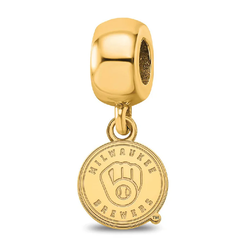 Unmissable Jewelry Discounts – Elevate Your Look For Less 14KY Gold Plated Sterling Silver MLB Milwaukee Brewers XS Dangle Bead Unmissable Jewelry Discounts – Elevate Your Look For Less 14KY Gold Plated Sterling Silver MLB Milwaukee Brewers XS Dangle Bead