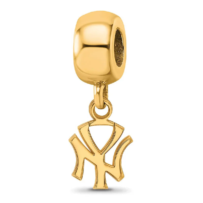 Limited Stock On Premium Jewelry At Low Prices 14KY Gold Plated Sterling Silver MLB NY Yankees XS Dangle Bead Charm Limited Stock On Premium Jewelry At Low Prices 14KY Gold Plated Sterling Silver MLB NY Yankees XS Dangle Bead Charm