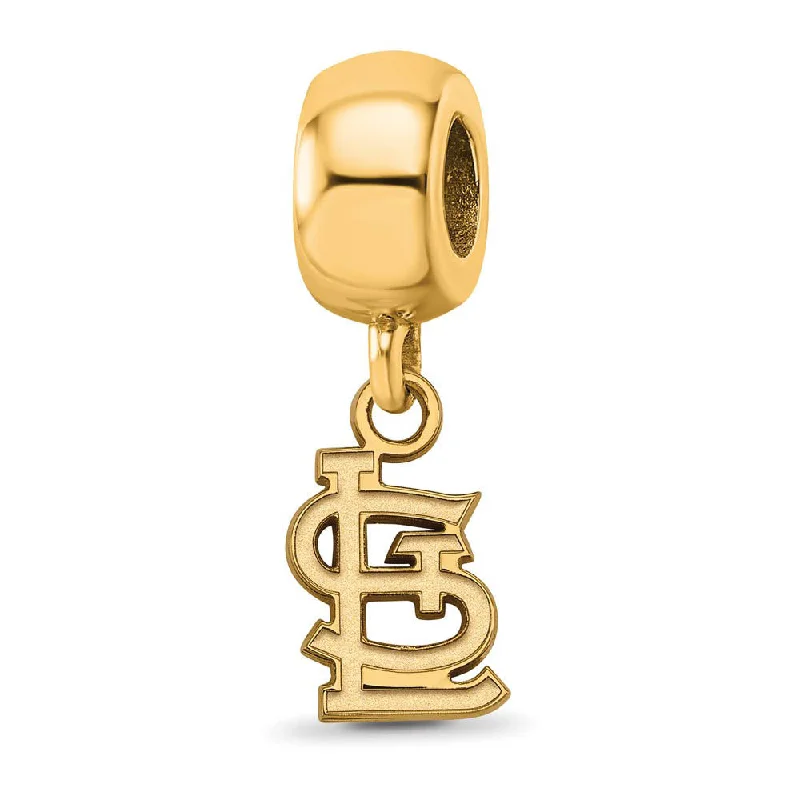 Luxury Jewelry Now At Special Promotional Rates 14KY Gold Plated Sterling Silver XS MLB St Louis Cardinals Dangle Bead Luxury Jewelry Now At Special Promotional Rates 14KY Gold Plated Sterling Silver XS MLB St Louis Cardinals Dangle Bead