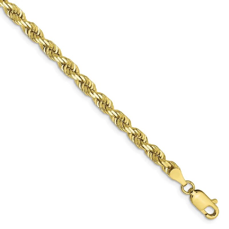 Seasonal Jewelry Clearance – Best Styles At The Lowest Prices 4mm 10k Yellow Gold D/C Quadruple Rope Chain Bracelet