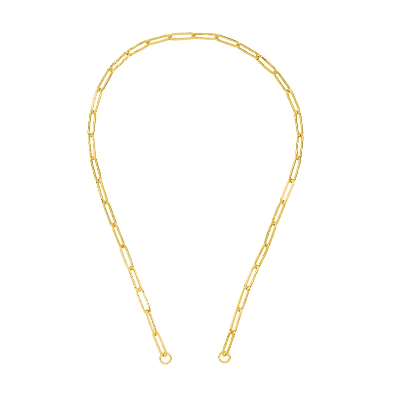 Grab Stylish Jewelry Before The Sale Ends 5.10MM Long Paper Clip Split Chain